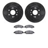 Dynamic Friction Co 8502-48378, Rotors-Drilled and Slotted-Black with 5000 Advanced Brake Pads, Zinc Coated 8502-48378